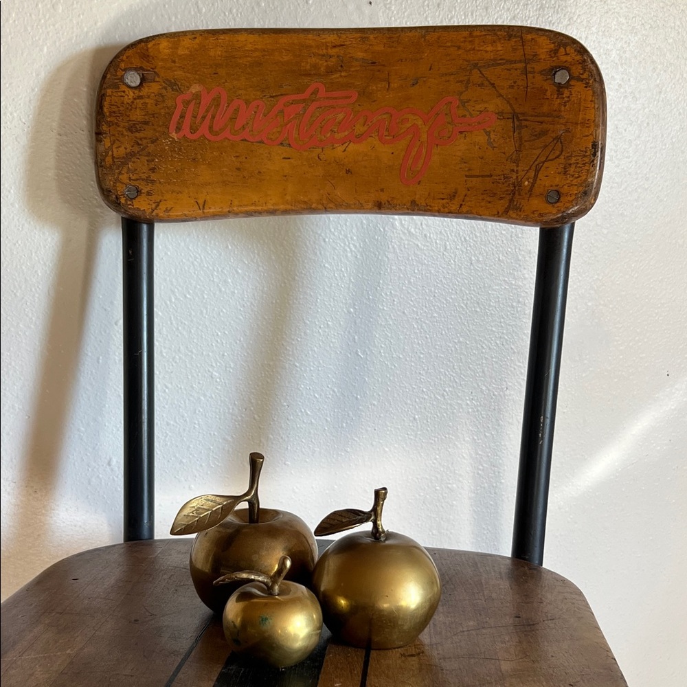 Set of 3 brass apple bells different sizes